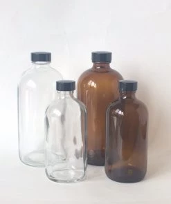 NU Grocery Bags & Containers Boston Round Glass Bottle