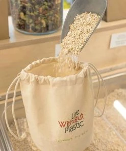 Life Without Plastic Organic Cotton Bulk Bag With Flat Bottom Bags & Containers 9 Life Without Plastic Organic Cotton Bulk Bag With Flat Bottom Bags & Containers