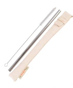 Life Without Plastic Stainless Steel Straw, Brush And Sleeve On The Go