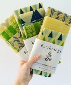 Earthology Organic Vegan Food Wraps (Variety Pack) Kitchen