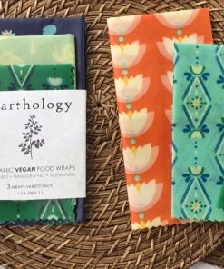 Earthology Organic Vegan Food Wraps (Variety Pack) Kitchen