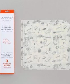 Abeego 3 MEDIUM Beeswax Food Wraps