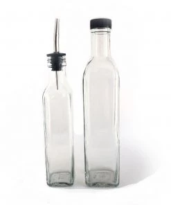 NU Grocery Bags & Containers Square Glass Bottle